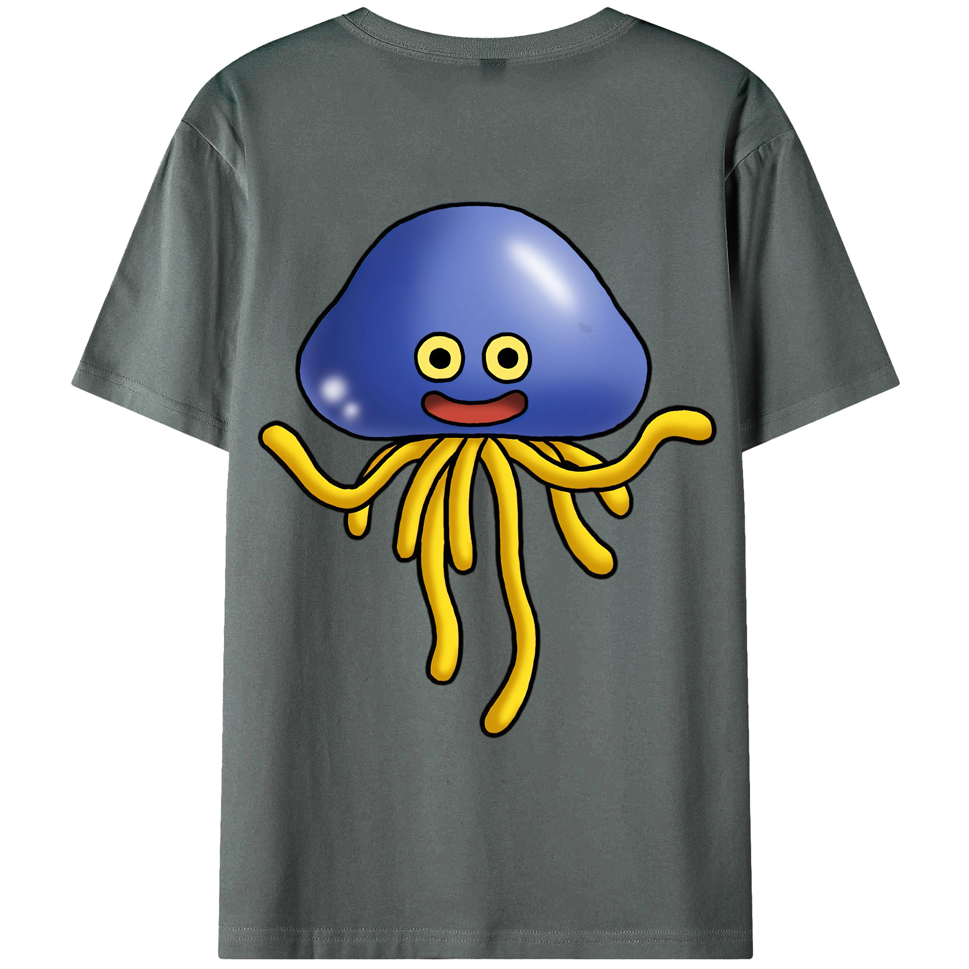 （画像用） ドラゴンクエスト Doragon Kuesuto Dragon Quest 綿100％ メンズ半袖Tシャツ（バックプリント） 通気性
